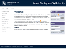 Tablet Screenshot of jobs.bcu.ac.uk