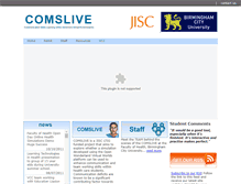 Tablet Screenshot of comslive.health.bcu.ac.uk